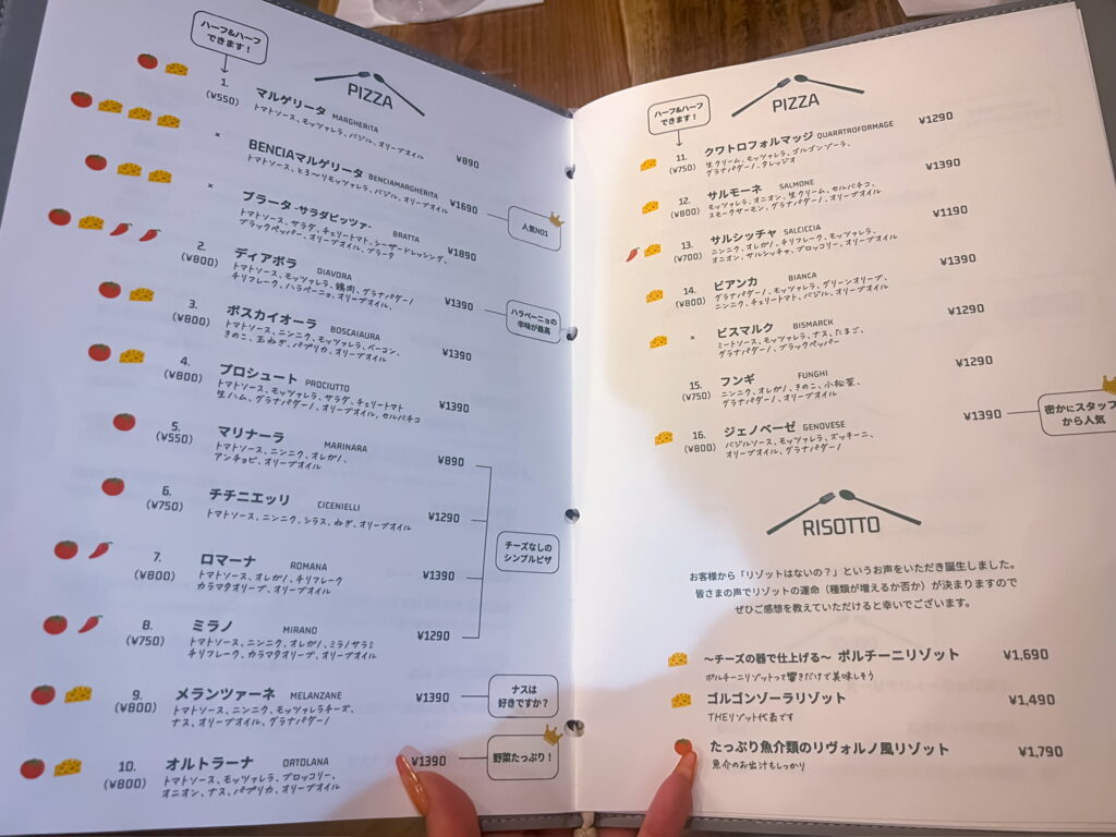 Italian table BENCIA ベンシア　戸田公園店　メニュー